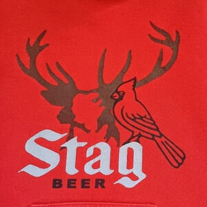 Baseball Cardinals Stag Promotional Graphic Hoodie Unisex Mens S Womens M